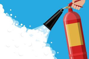 Fire extinguisher graphic