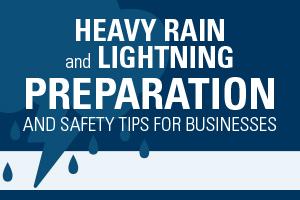 Preview image of rain and lightning preparation and safety tips for businesses
